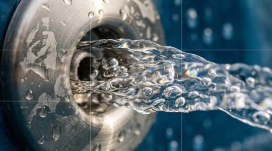 Advanced spa jet system showing water and air flow dynamics in a luxury hot tub